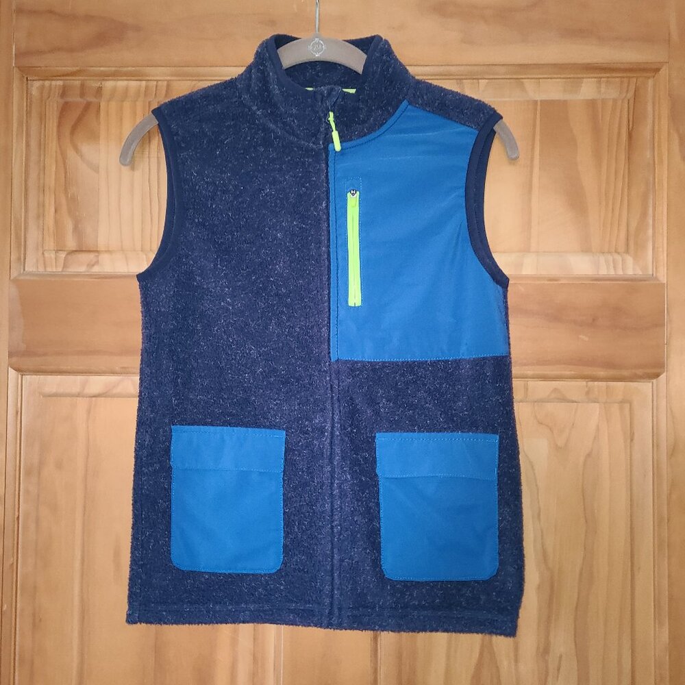 Boys all in motion Blue Fleece Zip Up Vest
